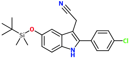 (image for) MC085482 [5-(tert-Butyl-dimethyl-silanyloxy)-2-(4-chloro-phenyl)-1H-indol-3-yl]-acetonitrile